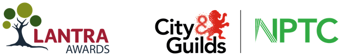 LANTRA Awards, City & Guilds and NPTC qualification logos